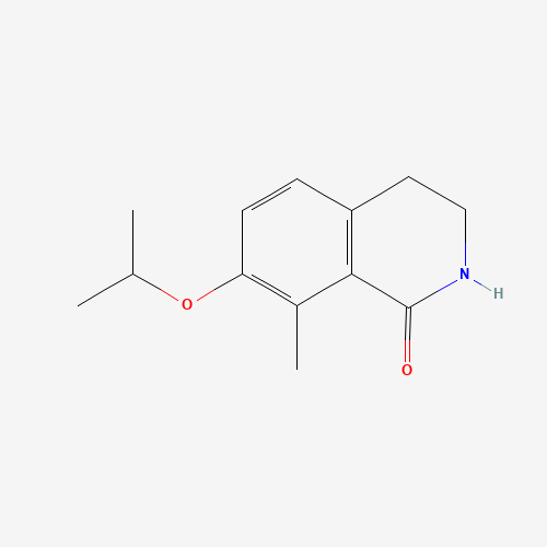 8-methyl-7-propan-2-yloxy-3,4-dihydro-2H-isoquinolin-1-one (CAS: 1616289-81-6) - Chemical Structure and Molecular Formula 
