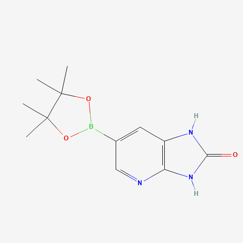 6-(4,4,5,5-tetramethyl-1,3,2-dioxaborolan-2-yl)-3,3a-dihydroimidazo[4,5-b]pyridin-2-one (CAS: 1209485-79-9) - Chemical Structure and Molecular Formula 
