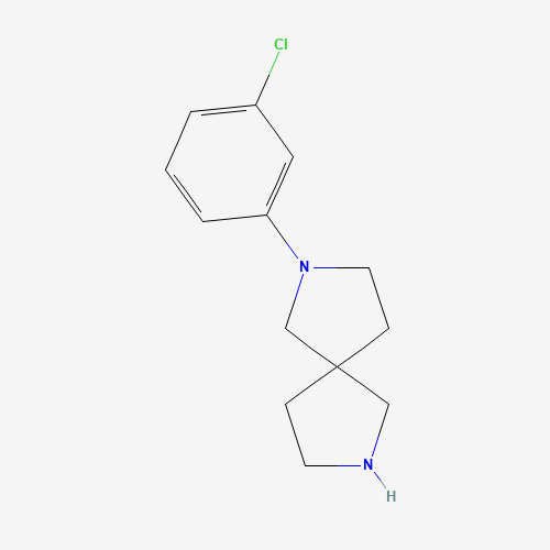 2-(3-chlorophenyl)-2,7-diazaspiro[4.4]nonane (CAS: 1181220-89-2) - Chemical Structure and Molecular Formula 