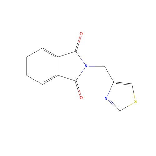2-(1,3-thiazol-4-ylmethyl)isoindole-1,3-dione (CAS: 103859-71-8) - Chemical Structure and Molecular Formula 