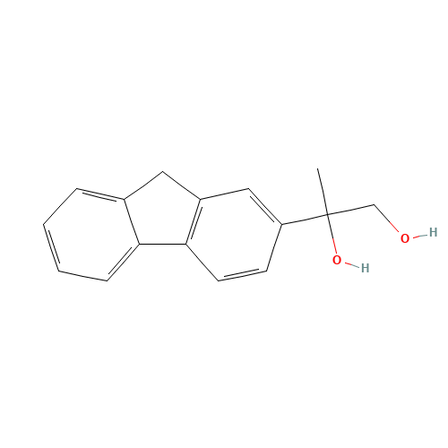 2-(9H-fluoren-2-yl)propane-1,2-diol (CAS: 42914-92-1) - Chemical Structure and Molecular Formula 