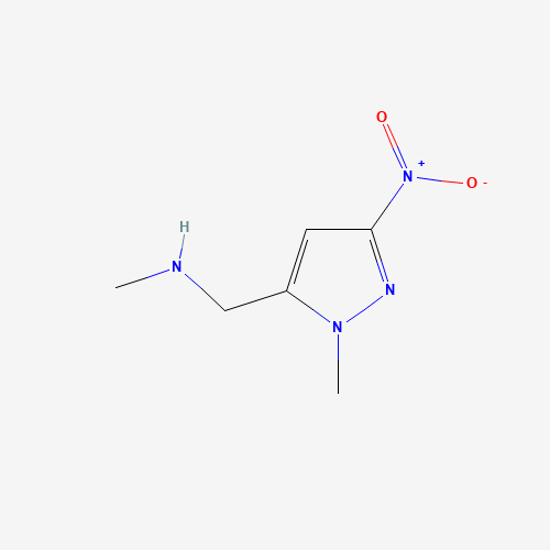 N-methyl-1-(2-methyl-5-nitropyrazol-3-yl)methanamine (CAS: 1345510-67-9) - Chemical Structure and Molecular Formula 