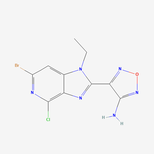 4-(6-bromo-4-chloro-1-ethylimidazo[4,5-c]pyridin-2-yl)-1,2,5-oxadiazol-3-amine (CAS: 913642-06-5) - Related Chemical Product