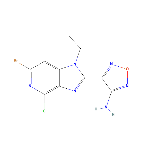4-(6-bromo-4-chloro-1-ethylimidazo[4,5-c]pyridin-2-yl)-1,2,5-oxadiazol-3-amine (CAS: 913642-06-5) - Related Chemical Product