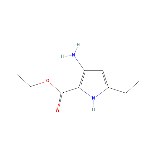 ethyl 3-amino-5-ethyl-1H-pyrrole-2-carboxylate (CAS: 1194374-72-5) - Chemical Structure and Molecular Formula 