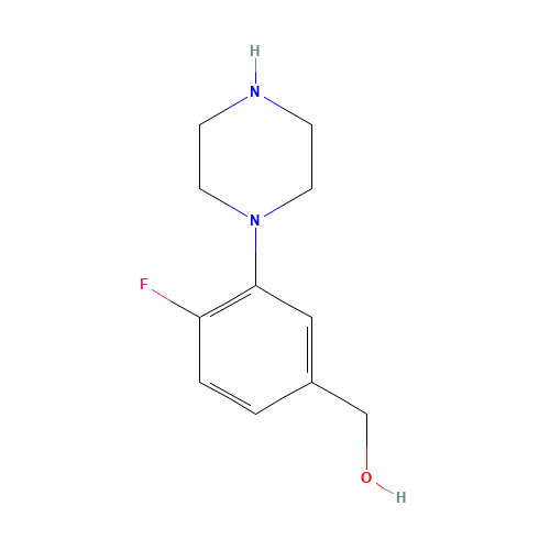 (4-fluoro-3-piperazin-1-ylphenyl)methanol (CAS: 868244-77-3) - Related Chemical Product