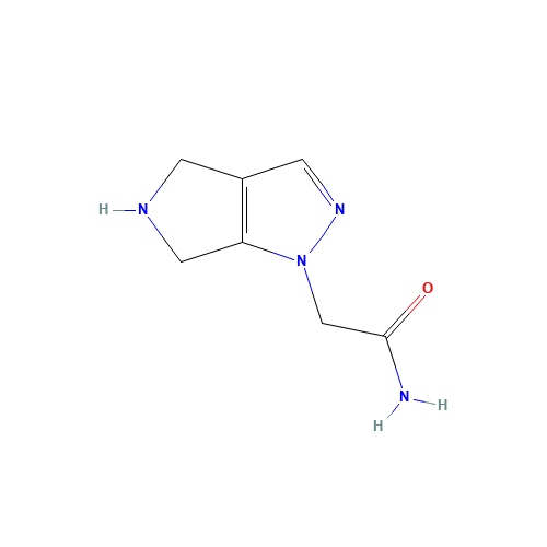 2-(5,6-dihydro-4H-pyrrolo[3,4-c]pyrazol-1-yl)acetamide (CAS: 1270029-93-0) - Chemical Structure and Molecular Formula 