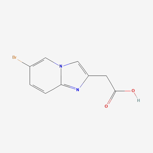 2-(6-bromoimidazo[1,2-a]pyridin-2-yl)acetic acid (CAS: 59128-15-3) - Chemical Structure and Molecular Formula 