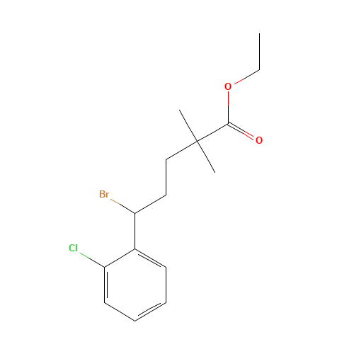 ethyl 5-bromo-5-(2-chlorophenyl)-2,2-dimethylpentanoate (CAS: 1373492-17-1) - Related Chemical Product