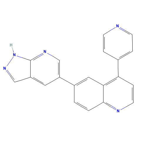 6-(1H-pyrazolo[3,4-b]pyridin-5-yl)-4-pyridin-4-ylquinoline (CAS: 1086056-94-1) - Related Chemical Product