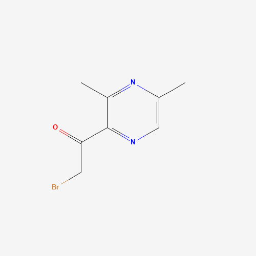 2-bromo-1-(3,5-dimethylpyrazin-2-yl)ethanone (CAS: 1421923-04-7) - Chemical Structure and Molecular Formula 