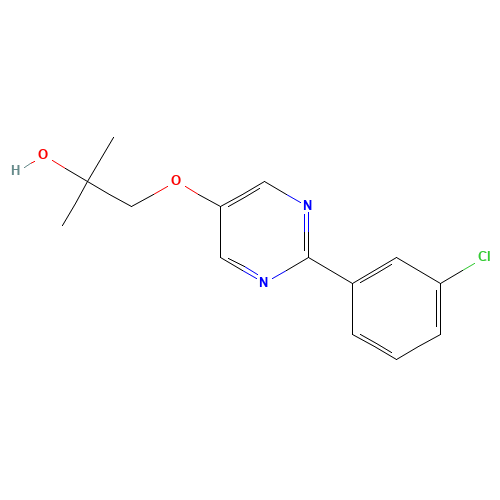 1-[2-(3-chlorophenyl)pyrimidin-5-yl]oxy-2-methylpropan-2-ol (CAS: 1314391-68-8) - Related Chemical Product