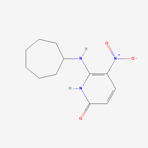 6-(cycloheptylamino)-5-nitro-1H-pyridin-2-one (CAS: 1217349-92-2) - Chemical Structure and Molecular Formula 