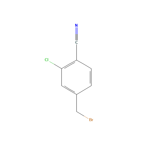 4-(bromomethyl)-2-chlorobenzonitrile (CAS: 83311-25-5) - Chemical Structure and Molecular Formula 