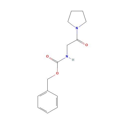 benzyl N-(2-oxo-2-pyrrolidin-1-ylethyl)carbamate (CAS: 56414-65-4) - Chemical Structure and Molecular Formula 