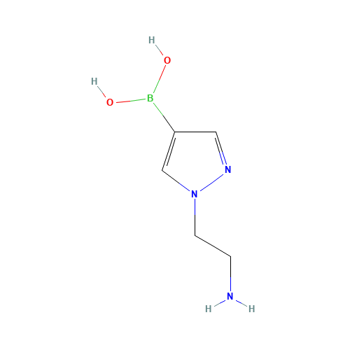 [1-(2-aminoethyl)pyrazol-4-yl]boronic acid (CAS: 1141889-24-8) - Chemical Structure and Molecular Formula 