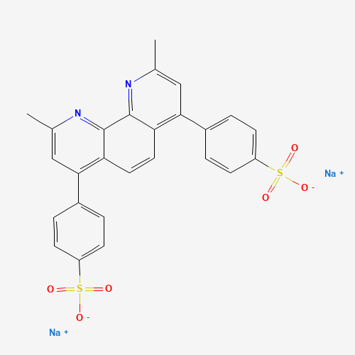 disodium;4-[2,9-dimethyl-7-(4-sulfonatophenyl)-1,10-phenanthrolin-4-yl]benzenesulfonate (CAS: 40386-51-4) - Chemical Structure and Molecular Formula 