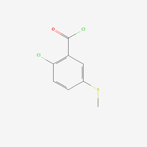 2-chloro-5-methylsulfanylbenzoyl chloride (CAS: 180340-65-2) - Chemical Structure and Molecular Formula 