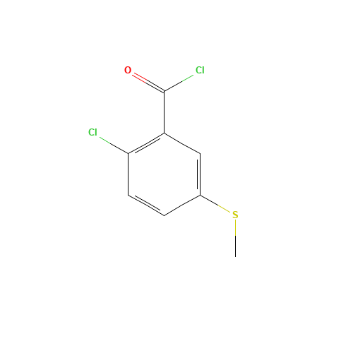 2-chloro-5-methylsulfanylbenzoyl chloride (CAS: 180340-65-2) - Chemical Structure and Molecular Formula 