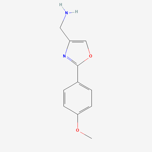 [2-(4-methoxyphenyl)-1,3-oxazol-4-yl]methanamine (CAS: 885272-87-7) - Chemical Structure and Molecular Formula 