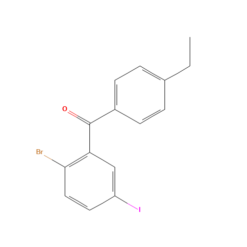 (2-bromo-5-iodophenyl)-(4-ethylphenyl)methanone (CAS: 1006383-22-7) - Related Chemical Product