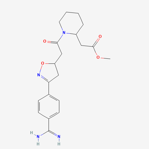 methyl 2-[1-[2-[3-(4-carbamimidoylphenyl)-4,5-dihydro-1,2-oxazol-5-yl]acetyl]piperidin-2-yl]acetate (CAS: 170724-85-3) - Related Chemical Product
