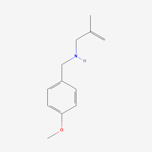 N-[(4-methoxyphenyl)methyl]-2-methylprop-2-en-1-amine (CAS: 1226044-29-6) - Chemical Structure and Molecular Formula 