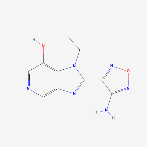 2-(4-amino-1,2,5-oxadiazol-3-yl)-1-ethylimidazo[4,5-c]pyridin-7-ol (CAS: 607373-65-9) - Chemical Structure and Molecular Formula 