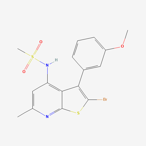 N-[2-bromo-3-(3-methoxyphenyl)-6-methylthieno[2,3-b]pyridin-4-yl]methanesulfonamide (CAS: 1312593-77-3) - Related Chemical Product