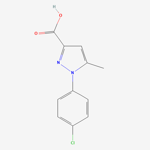 1-(4-chlorophenyl)-5-methylpyrazole-3-carboxylic acid (CAS: 126129-22-4) - Chemical Structure and Molecular Formula 