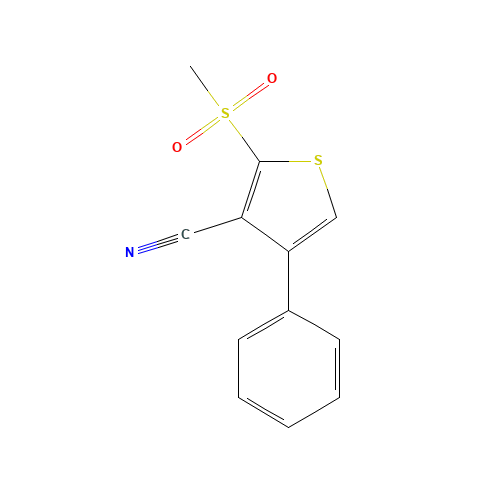 2-methylsulfonyl-4-phenylthiophene-3-carbonitrile (CAS: 116526-64-8) - Chemical Structure and Molecular Formula 