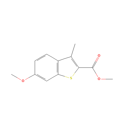 methyl 6-methoxy-3-methyl-1-benzothiophene-2-carboxylate (CAS: 82788-18-9) - Chemical Structure and Molecular Formula 