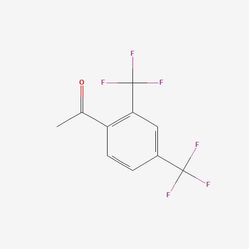 1-[2,4-bis(trifluoromethyl)phenyl]ethanone (CAS: 237069-82-8) - Chemical Structure and Molecular Formula 