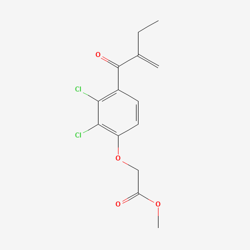 methyl 2-[2,3-dichloro-4-(2-methylidenebutanoyl)phenoxy]acetate (CAS: 6463-21-4) - Chemical Structure and Molecular Formula 