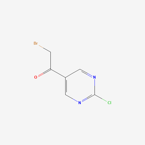 2-bromo-1-(2-chloropyrimidin-5-yl)ethanone (CAS: 1007883-29-5) - Chemical Structure and Molecular Formula 