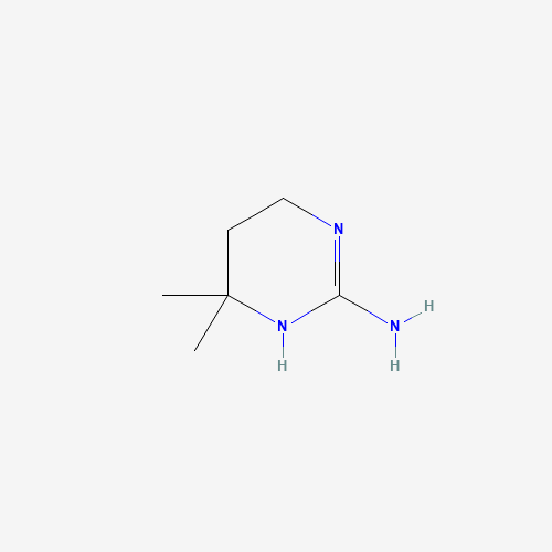 6,6-dimethyl-4,5-dihydro-1H-pyrimidin-2-amine (CAS: 742693-04-5) - Chemical Structure and Molecular Formula 