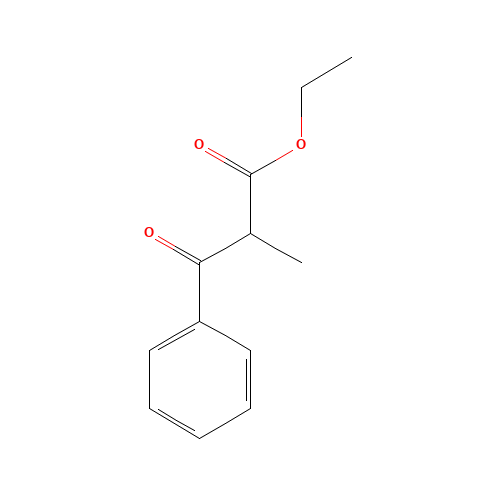 ethyl 2-methyl-3-oxo-3-phenylpropanoate (CAS: 10488-87-6) - Chemical Structure and Molecular Formula 