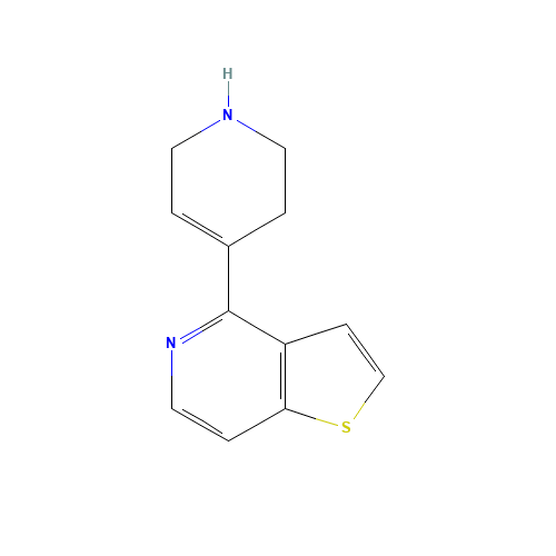 4-(1,2,3,6-tetrahydropyridin-4-yl)thieno[3,2-c]pyridine (CAS: 144773-48-8) - Chemical Structure and Molecular Formula 