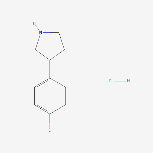 3-(4-fluorophenyl)pyrrolidine;hydrochloride (CAS: 1029636-03-0) - Chemical Structure and Molecular Formula 