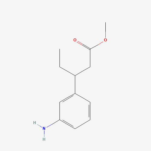methyl 3-(3-aminophenyl)pentanoate (CAS: 948591-95-5) - Chemical Structure and Molecular Formula 