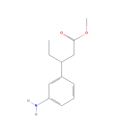 methyl 3-(3-aminophenyl)pentanoate (CAS: 948591-95-5) - Chemical Structure and Molecular Formula 
