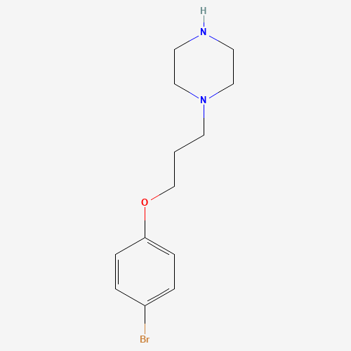 1-[3-(4-bromophenoxy)propyl]piperazine (CAS: 91881-68-4) - Chemical Structure and Molecular Formula 