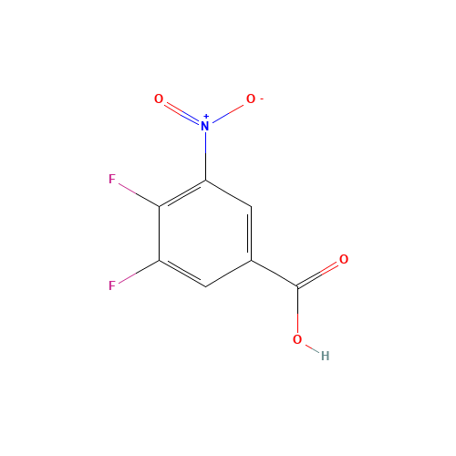 3,4-difluoro-5-nitrobenzoic acid (CAS: 1121583-51-4) - Chemical Structure and Molecular Formula 