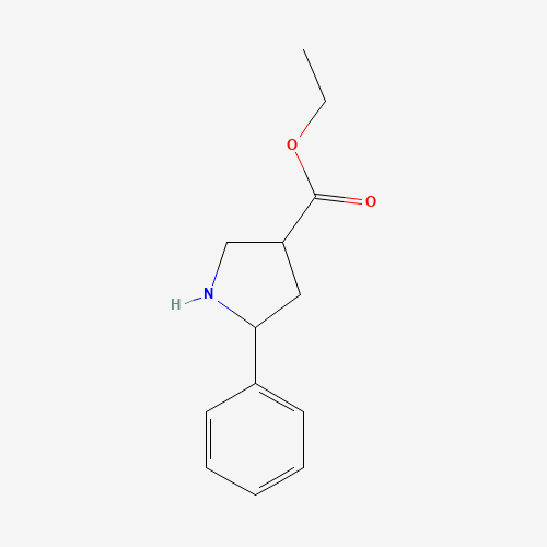 ethyl 5-phenylpyrrolidine-3-carboxylate (CAS: 92041-21-9) - Chemical Structure and Molecular Formula 