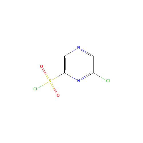 6-chloropyrazine-2-sulfonyl chloride (CAS: 750584-04-4) - Chemical Structure and Molecular Formula 