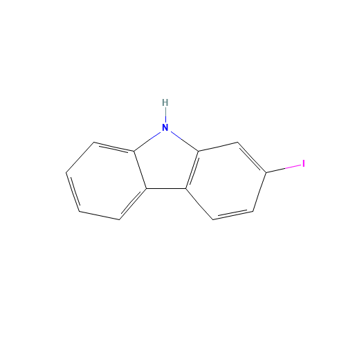 2-iodo-9H-carbazole (CAS: 353254-12-3) - Chemical Structure and Molecular Formula 