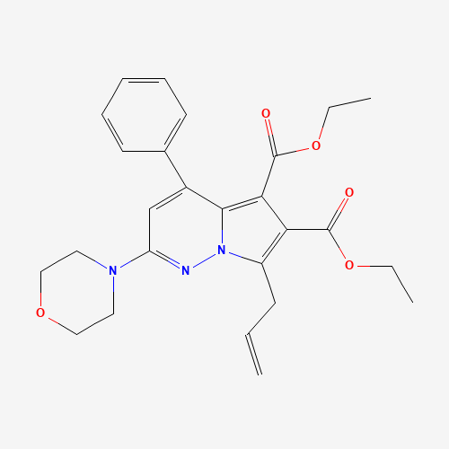 diethyl 2-morpholin-4-yl-4-phenyl-7-prop-2-enylpyrrolo[1,2-b]pyridazine-5,6-dicarboxylate (CAS: 844874-89-1) - Related Chemical Product