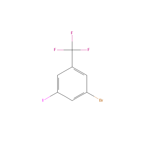 1-bromo-3-iodo-5-(trifluoromethyl)benzene (CAS: 481075-59-6) - Chemical Structure and Molecular Formula 