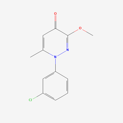1-(3-chlorophenyl)-3-methoxy-6-methylpyridazin-4-one (CAS: 146824-85-3) - Chemical Structure and Molecular Formula 