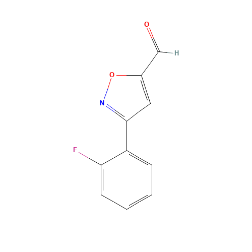 3-(2-fluorophenyl)-1,2-oxazole-5-carbaldehyde (CAS: 808740-52-5) - Chemical Structure and Molecular Formula 